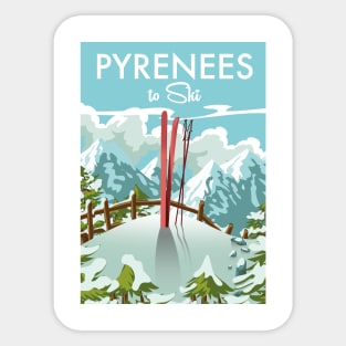 Pyrenees To Ski Sticker